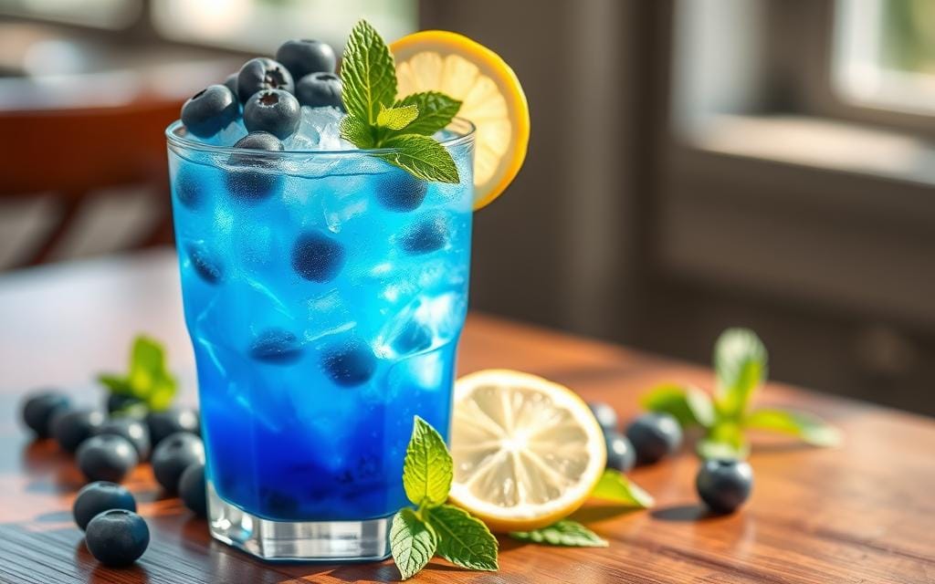 delicious blue razz ice juice